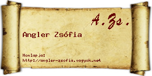 Angler Zsófia névjegykártya
